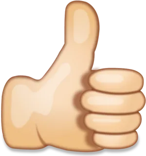 Thumbs Up Emoji Graphic PNG Image