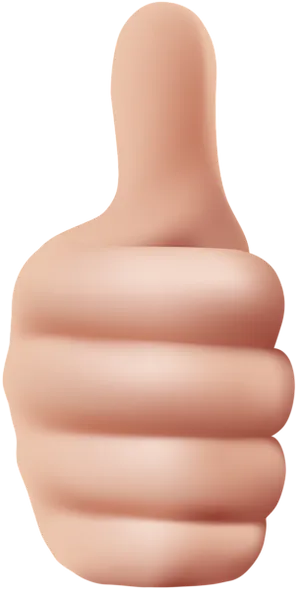 Thumbs Up Emoji Graphic PNG Image