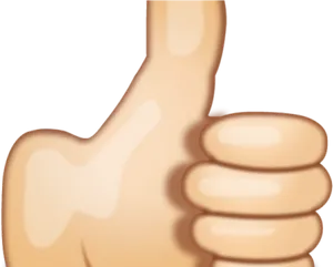 Thumbs Up Emoji Graphic PNG Image