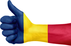 Thumbs Up Romania Flag PNG Image