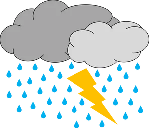 Thunderstorm_ Cartoon_ Illustration PNG Image