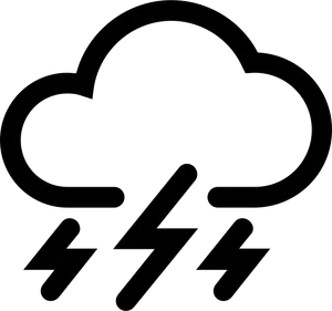 Thunderstorm_ Cloud_and_ Lightning_ Icon PNG Image