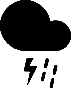 Thunderstorm Cloud Lightning Icon PNG Image