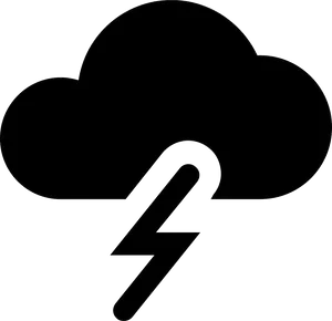 Thunderstorm Cloud Lightning Icon PNG Image