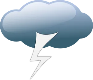 Thunderstorm Cloudand Lightning Icon PNG Image