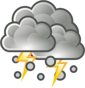 Thunderstorm Icon Graphic PNG Image