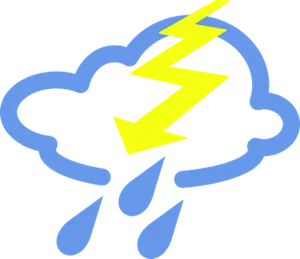 Thunderstorm Icon Graphic PNG Image