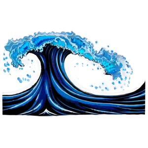 Tidal Wave Art Png Pgn PNG Image