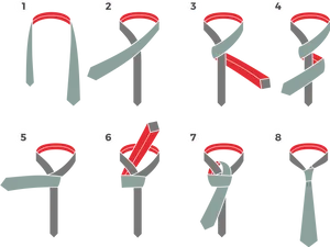 Tie Knotting Instructions PNG Image