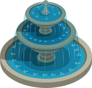 Tiered Fountain Illustration.png PNG Image