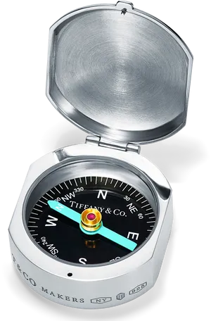 Tiffany Silver Compass PNG Image