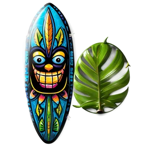 Tiki Surfboard Decoration Png 06132024 PNG Image