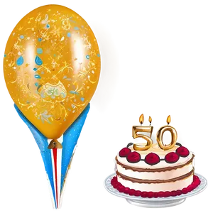 Timeless 50th Birthday Celebration Png 06272024 PNG Image