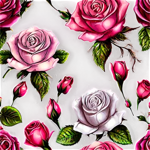 Timeless Rose Pattern Png Ycp PNG Image