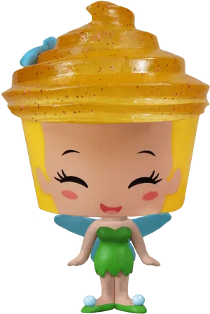 Tinkerbell Cupcake Figurine PNG Image