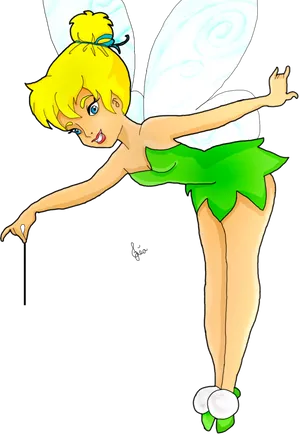 Tinkerbell Flying Pose PNG Image