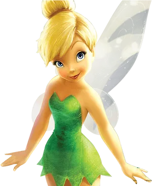 Tinkerbell Iconic Fairy Pose PNG Image