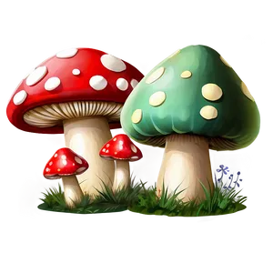 Toadstool Trio Png Bww58 PNG Image