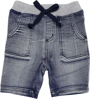 Toddler Denim Bermuda Shorts PNG Image