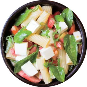 Tofu Pasta Salad Bowl PNG Image