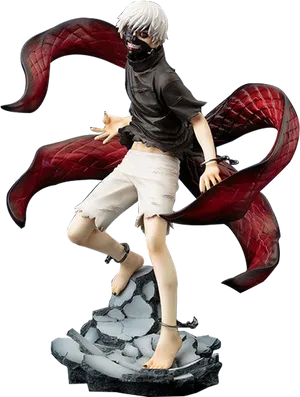 Tokyo Ghoul Anime Figure Action Pose PNG Image