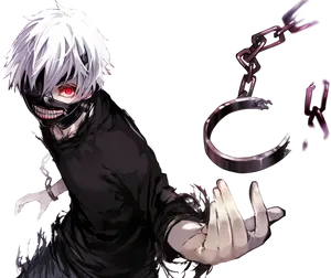 Tokyo Ghoul Character Breaking Free PNG Image