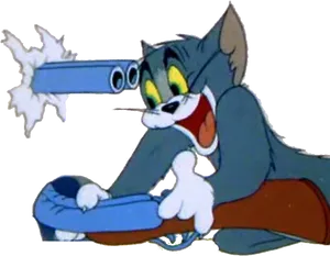 Tom Shocked Face Cartoon Meme PNG Image