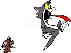 Tomand Jerry Chase Scene PNG Image