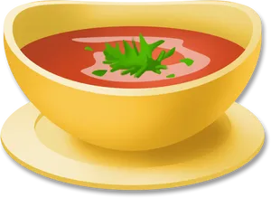 Tomato Soup Cartoon Illustration PNG Image