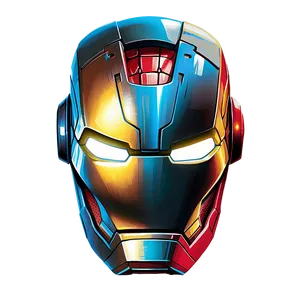 Tony Stark's Iron Man Helmet Drawing Png 7 PNG Image