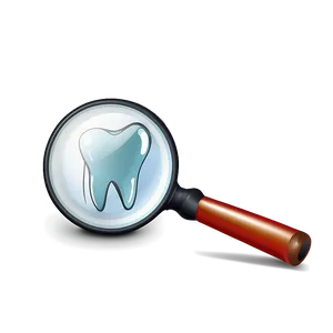 Tooth With Magnifying Glass Clipart Png 06272024 PNG Image