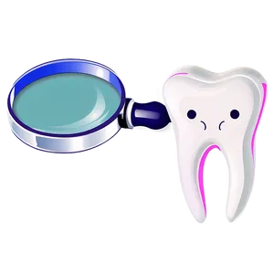 Tooth With Magnifying Glass Clipart Png 30 PNG Image