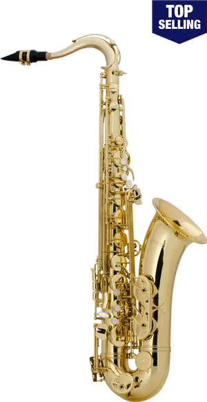 Top Selling Golden Saxophone PNG Image