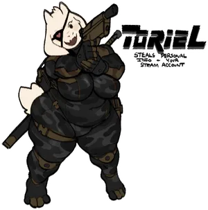 Toriel Armedand Dangerous PNG Image