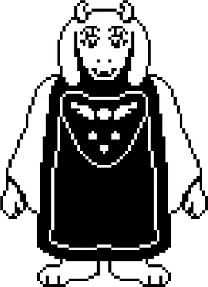 Toriel Undertale Pixel Art PNG Image