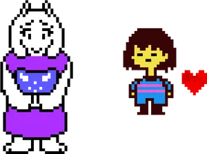 Torieland Frisk Pixel Art PNG Image