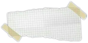 Torn Grid Paperwith Tape PNG Image