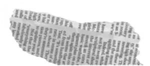 Torn Newspaper Textured Piece PNG Image