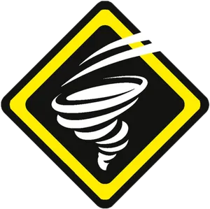 Tornado Warning Sign Graphic PNG Image