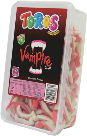 Toros Gummy Candy Vampire Teeth Packaging PNG Image