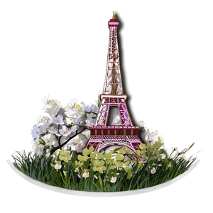 Torre Eiffel And Blooming Spring Png Deo39 PNG Image