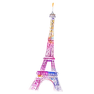 Torre Eiffel Watercolor Painting Png 90 PNG Image