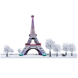 Torre Eiffel Winter Snowfall Png 86 PNG Image