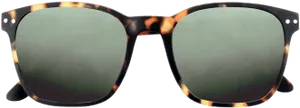 Tortoiseshell Sunglasses Front View PNG Image