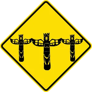 Totem Pole Traffic Sign PNG Image