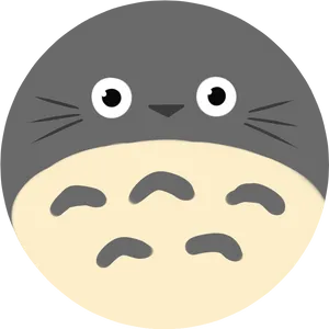 Totoro Iconic Character Face PNG Image