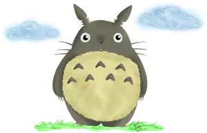 Totoro Nighttime Illustration PNG Image