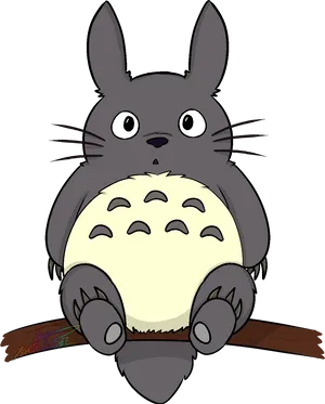 Totoro_with_ Tummy_ Drum PNG Image