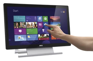 Touchscreen Interaction Dell Monitor PNG Image