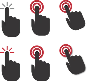 Touchscreen Interaction Gestures PNG